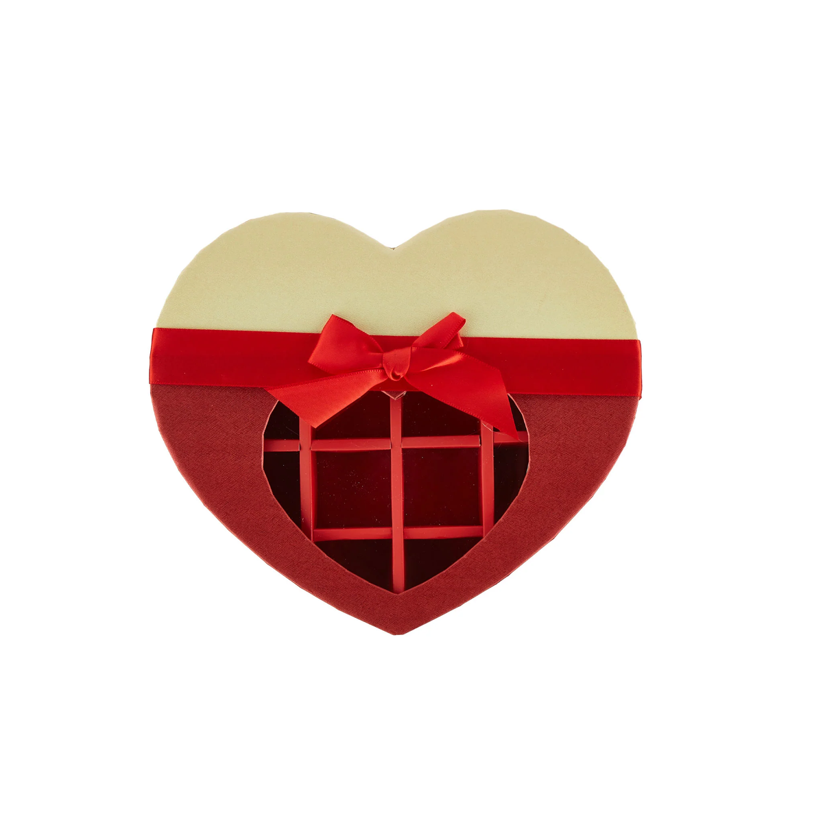 Gift Box Heart Shape 21 Portions Red