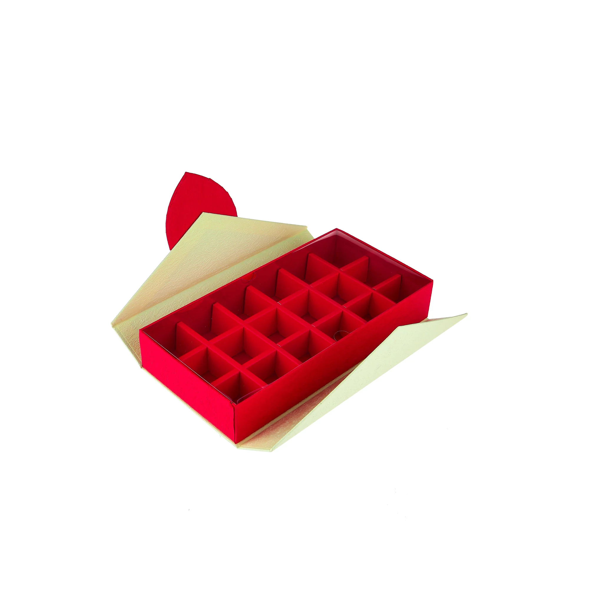 Gift Box Rectangular 18 Portion Red