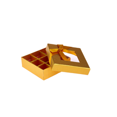 Gift Box Square 9 Portions Gold