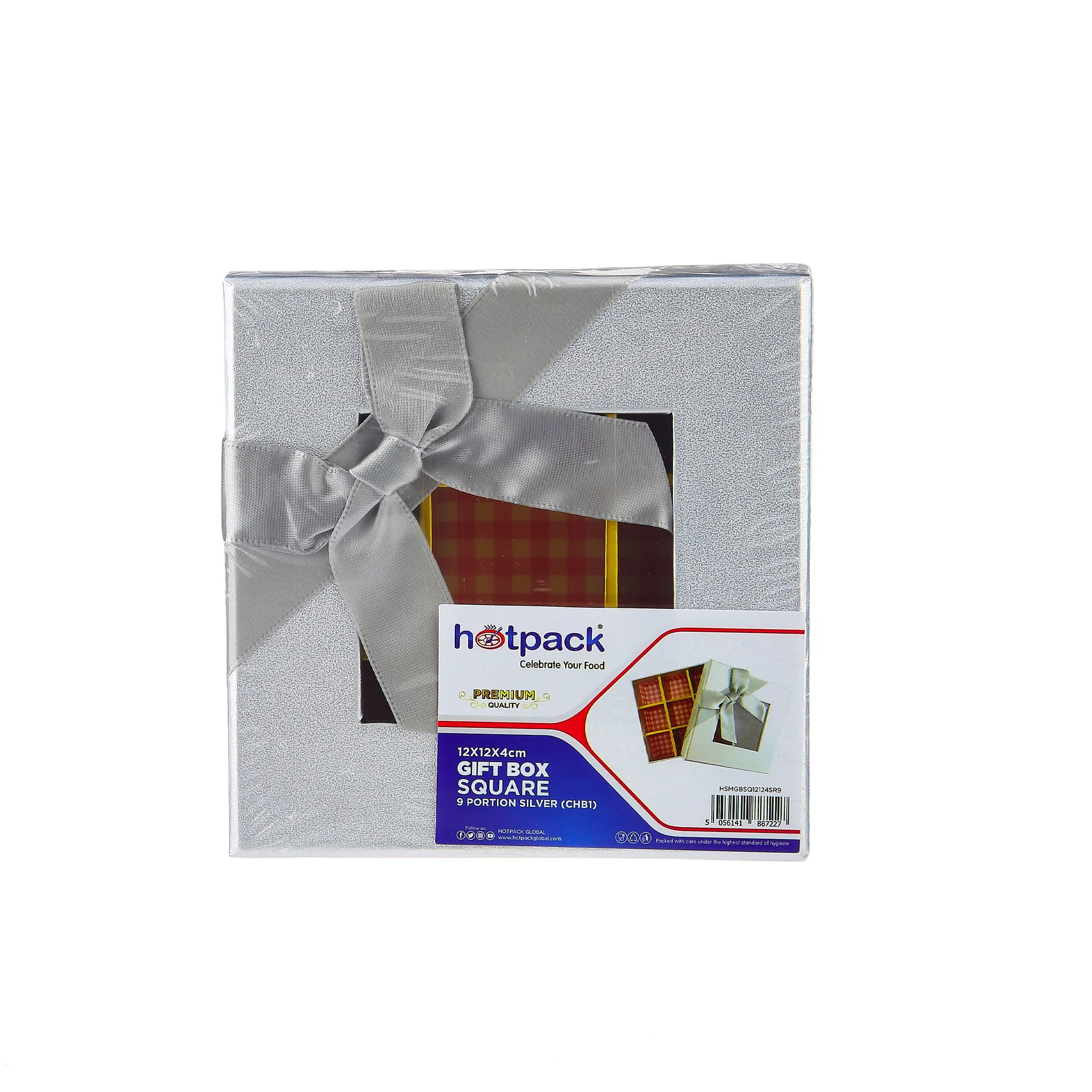 Gift Box Square 9 Portions  Silver