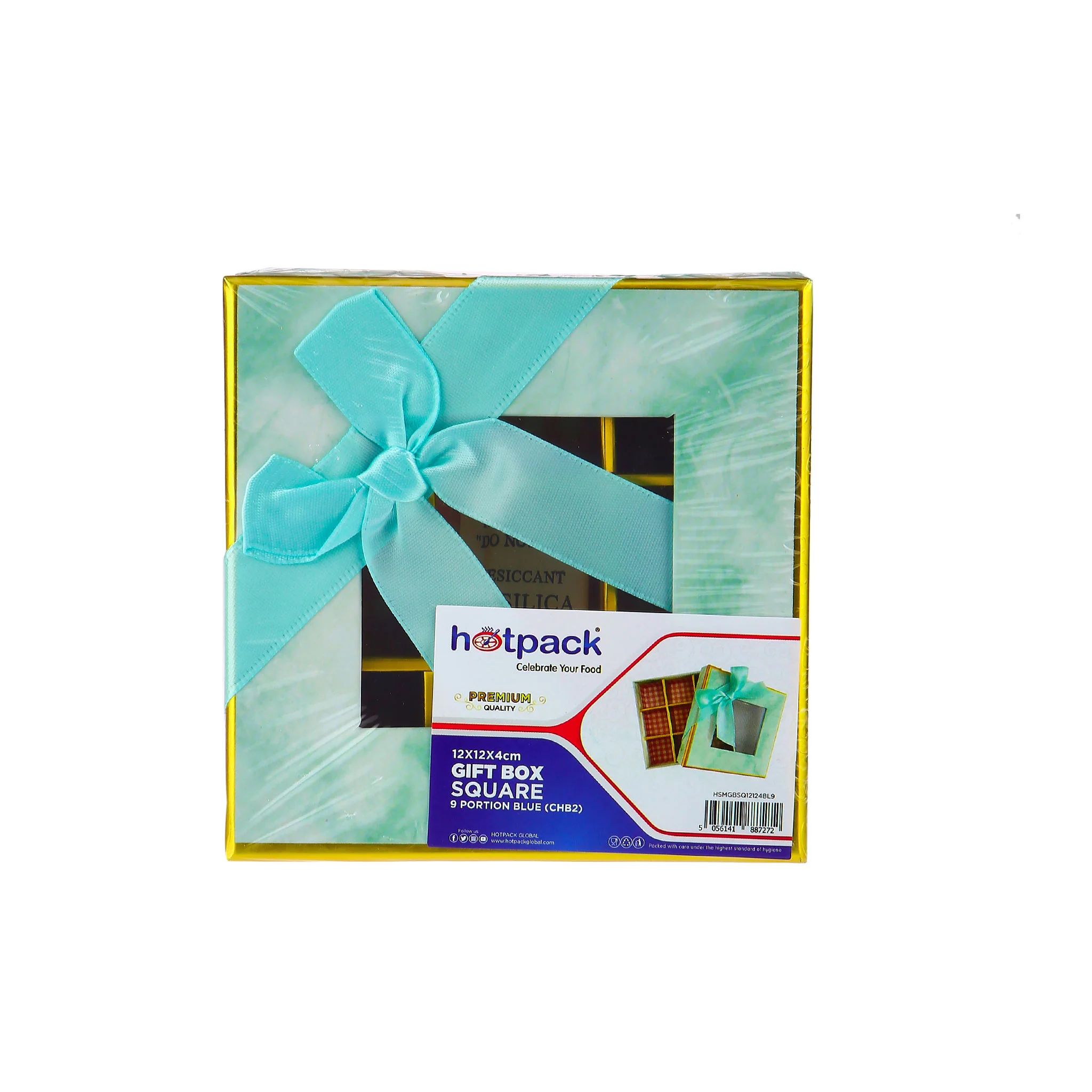 Gift Box Square 9 Portions  Blue