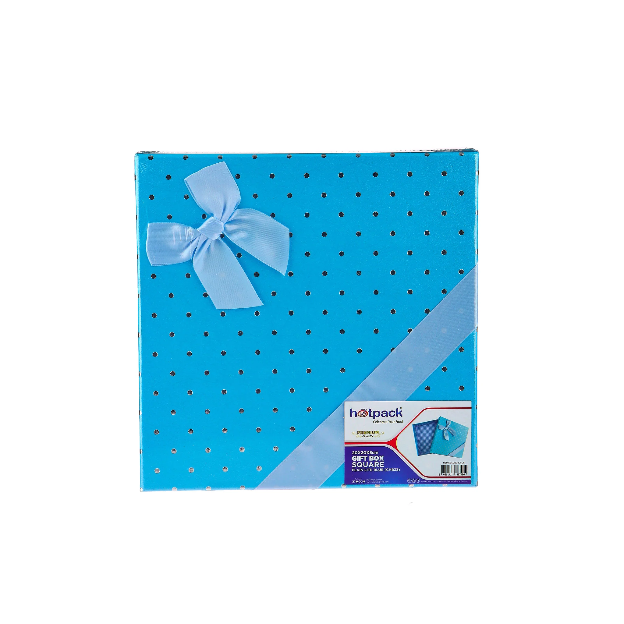 Gift Box Square 20x20x5 Cm Blue