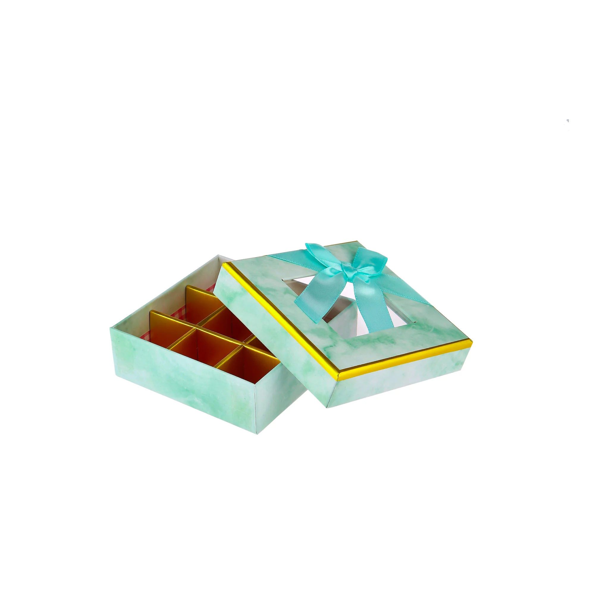  Gift Box Square 9 Portions Blue
