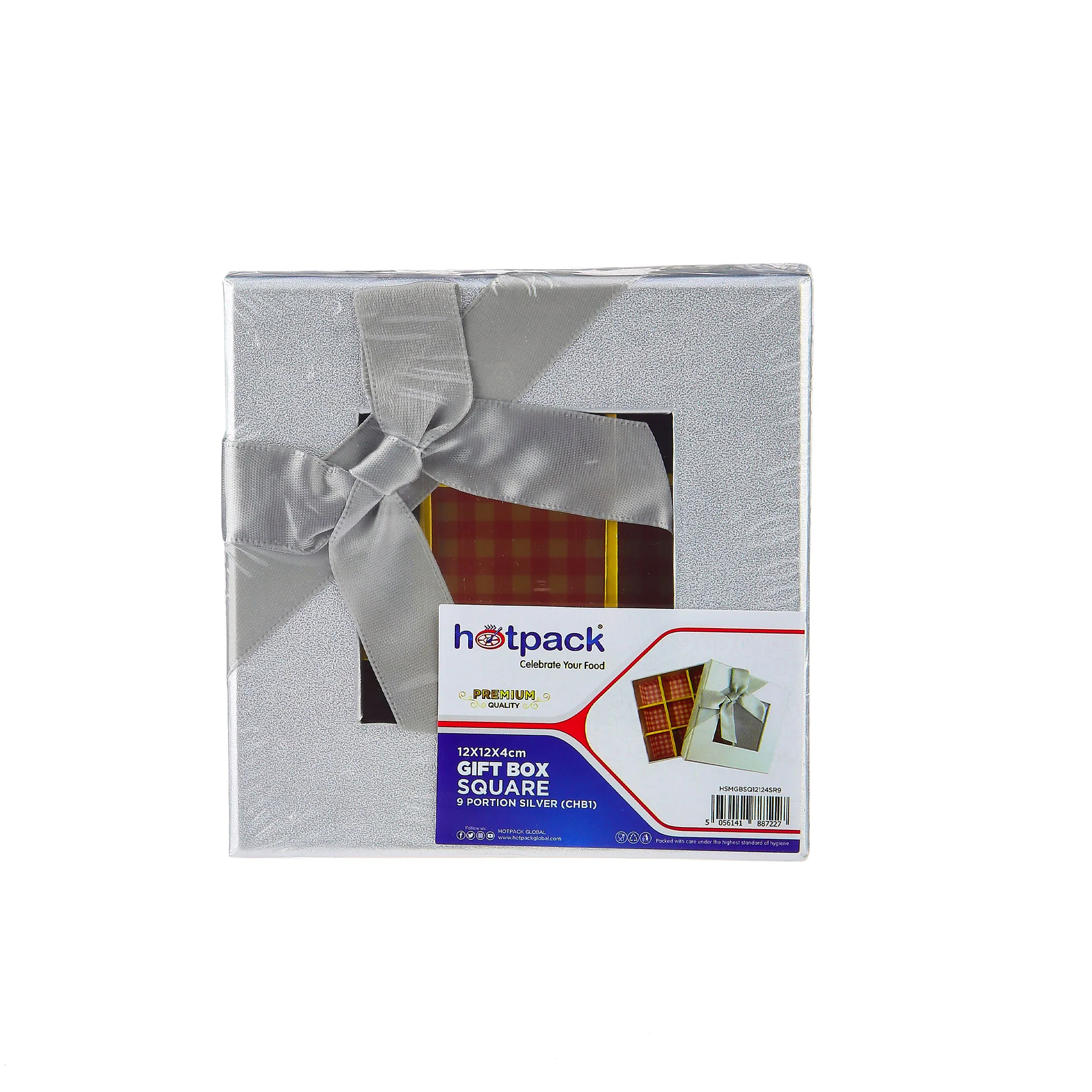  Gift Box Square 9 Portions  Silver