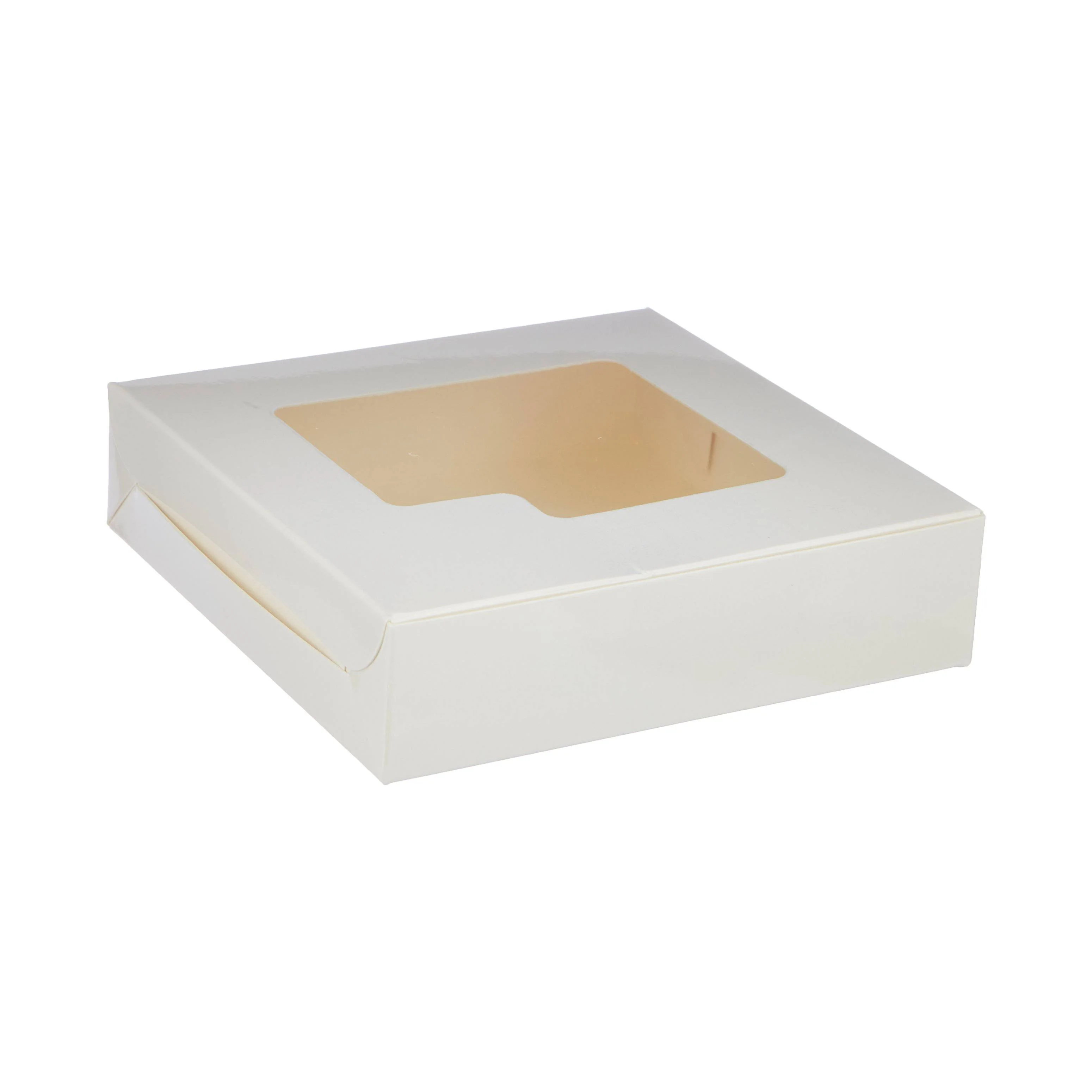 Sweet Box PE Coated With Window Plain White-Hotpack
