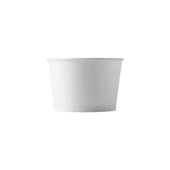 White Paper Ice Cream Cup With Lid