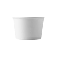 White Paper Ice Cream Cup With Lid