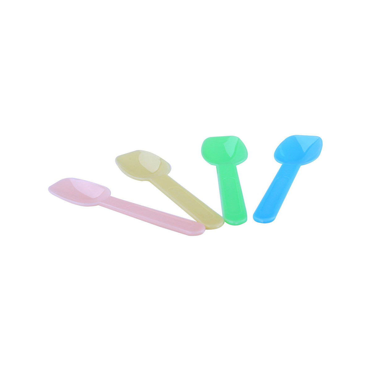 Plastic Ice Cream Spoon Mixed Colour Small
