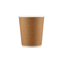 Kraft Double Wall Paper Cups with Lid