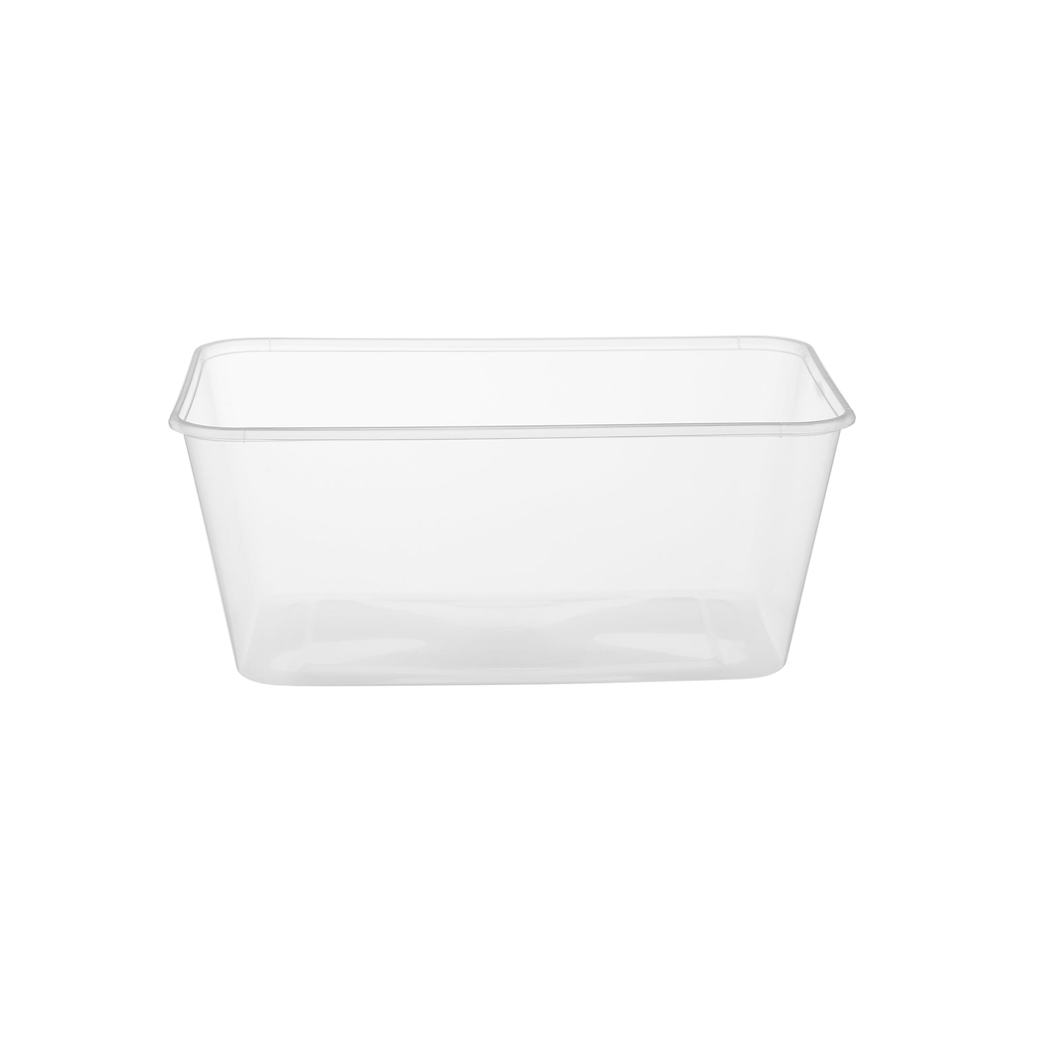 500 Pieces Clear Rectangular Microwavable Container 1000 Ml With Lid - Hotpack