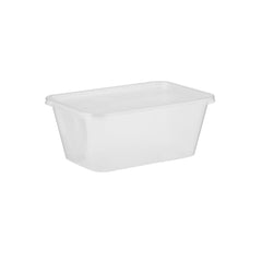 Clear Rectangular Microwavable Container With Lid