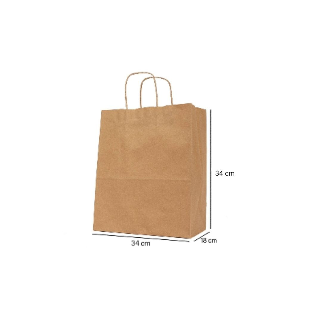 Kraft Brown Paper Bag Twisted Handle