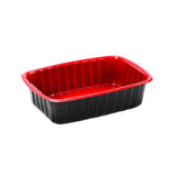 Hotpack | Red & Black Base Container 1000 ML with Lids | 300 Pieces - Hotpack Global