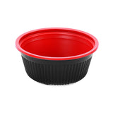 Red and Black Soup Bowl with Lids