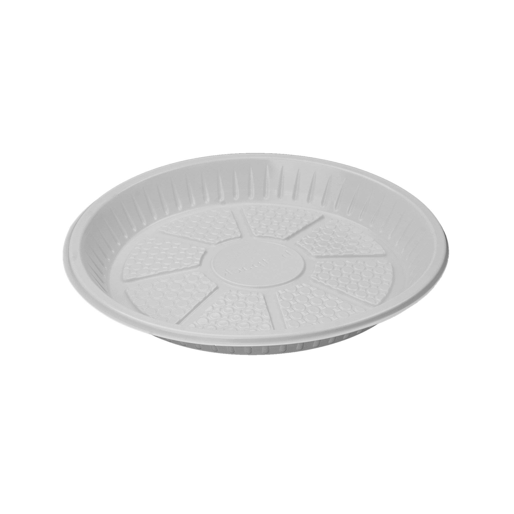 Round Plastic Plate White