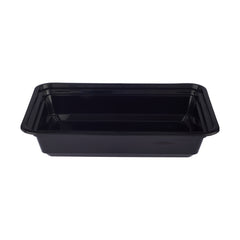 24 Oz Black Base Rectangular Container With Lid