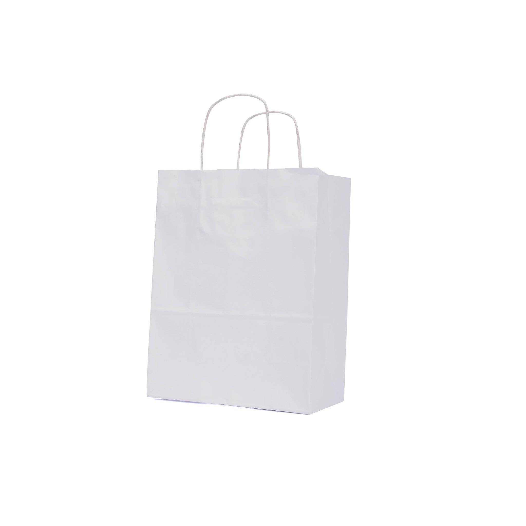 Twisted Handle White Paper Bag