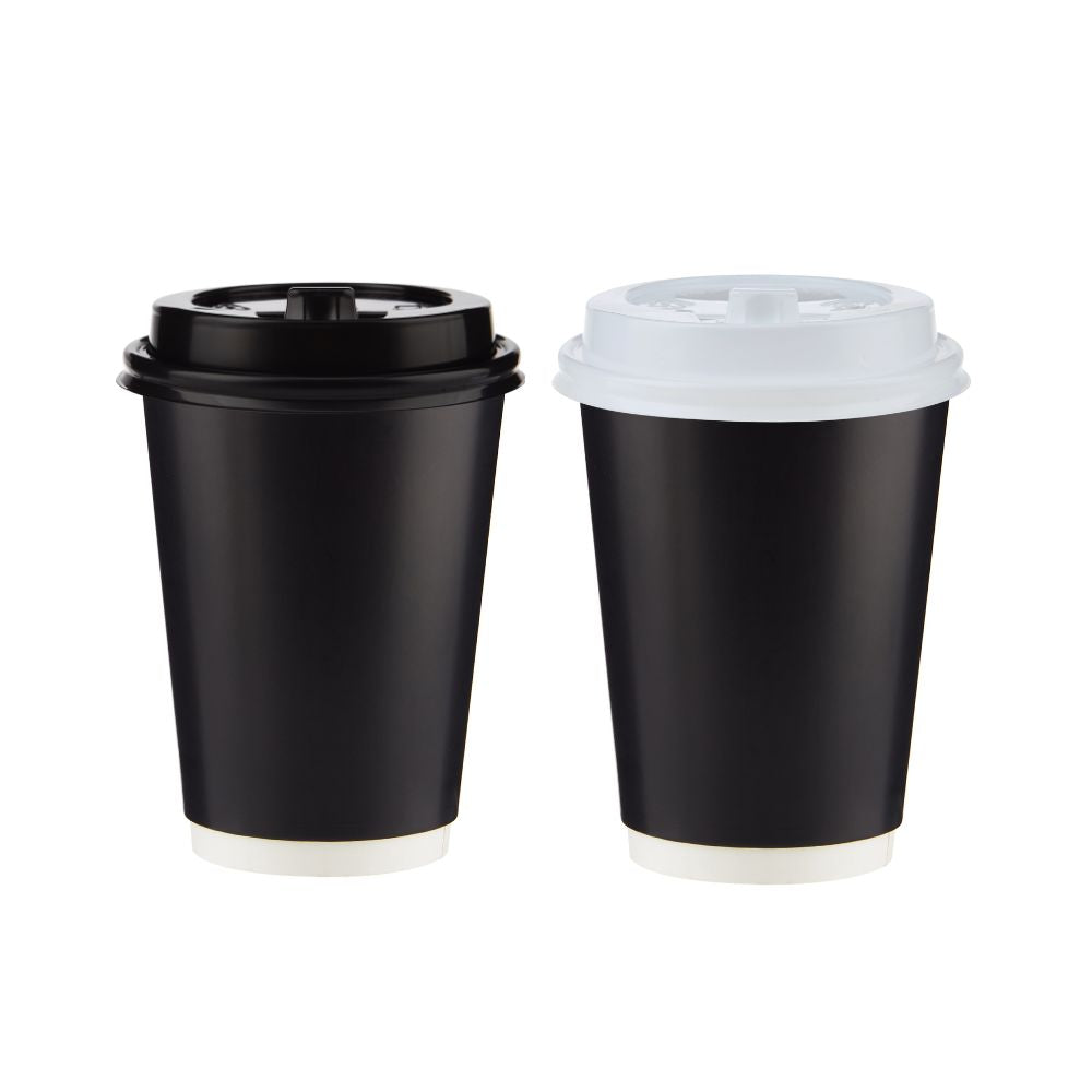  Black Double Wall Paper Cups 