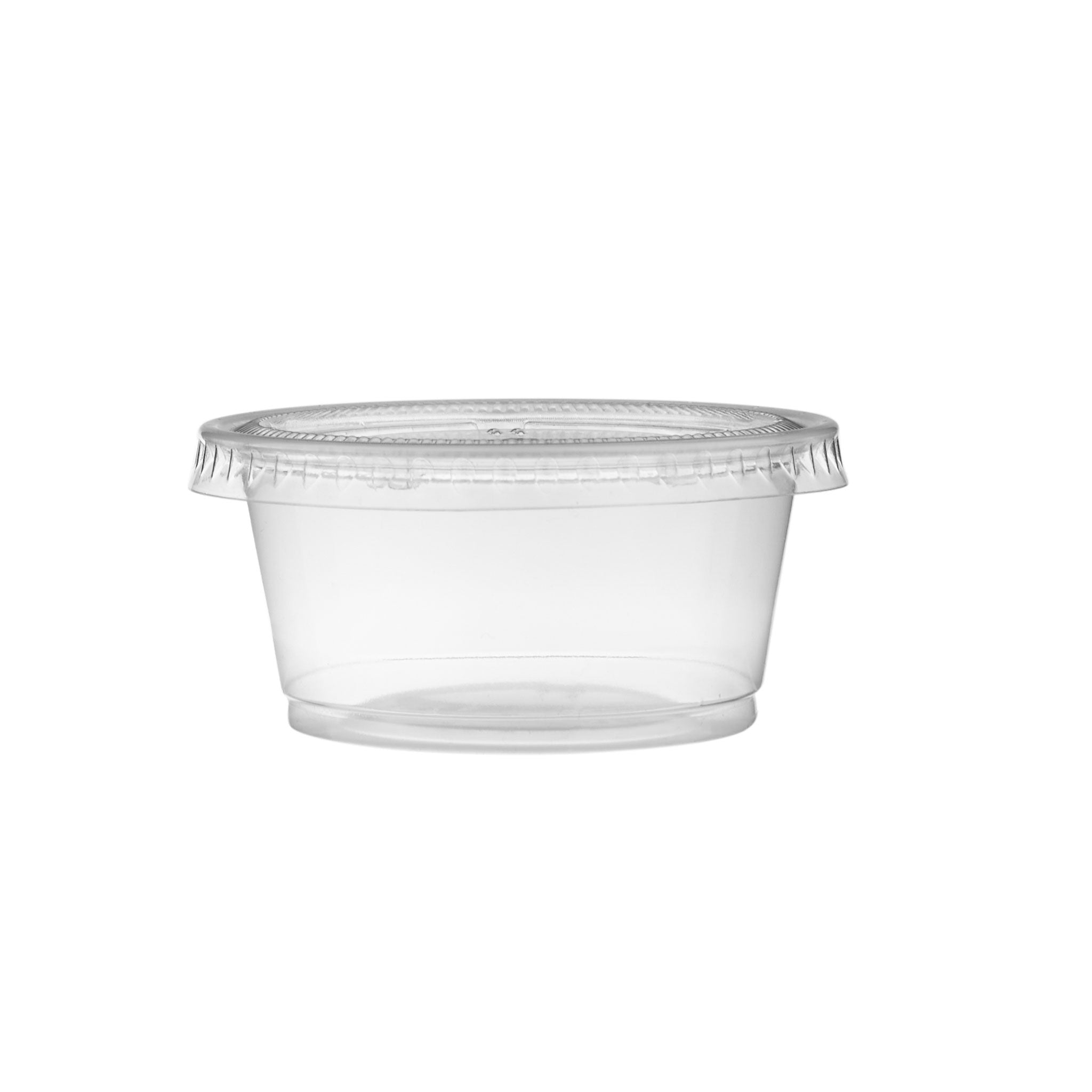 clear portion cup with clear lid