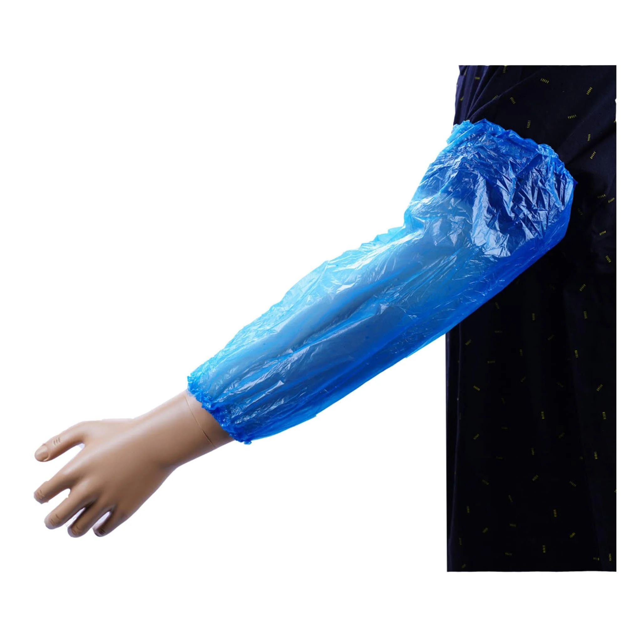 Plastic Hand Sleeve Blue Colour-20x100Pc